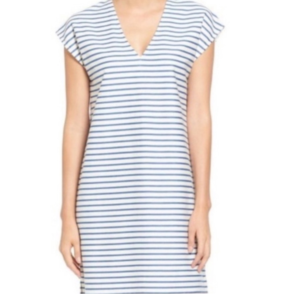 Madewell Vacances Striped Dress XXS Blue & White